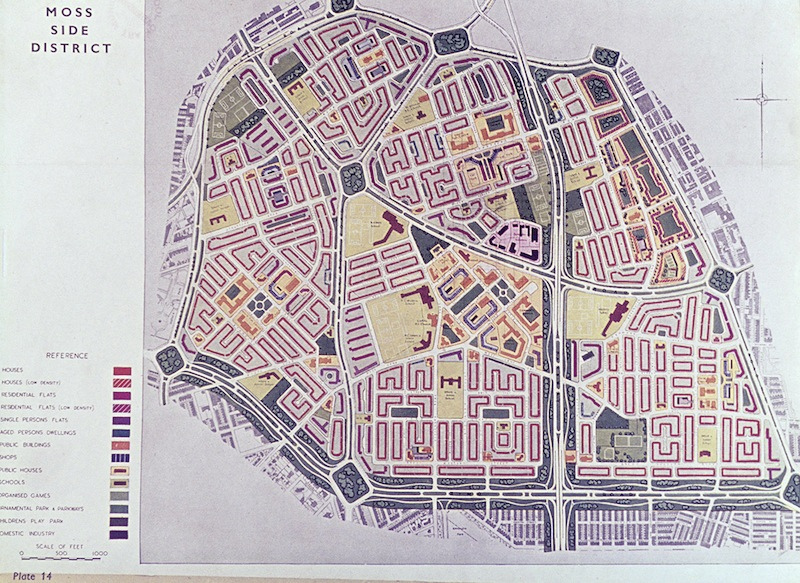 Moss Side District plan, 1945