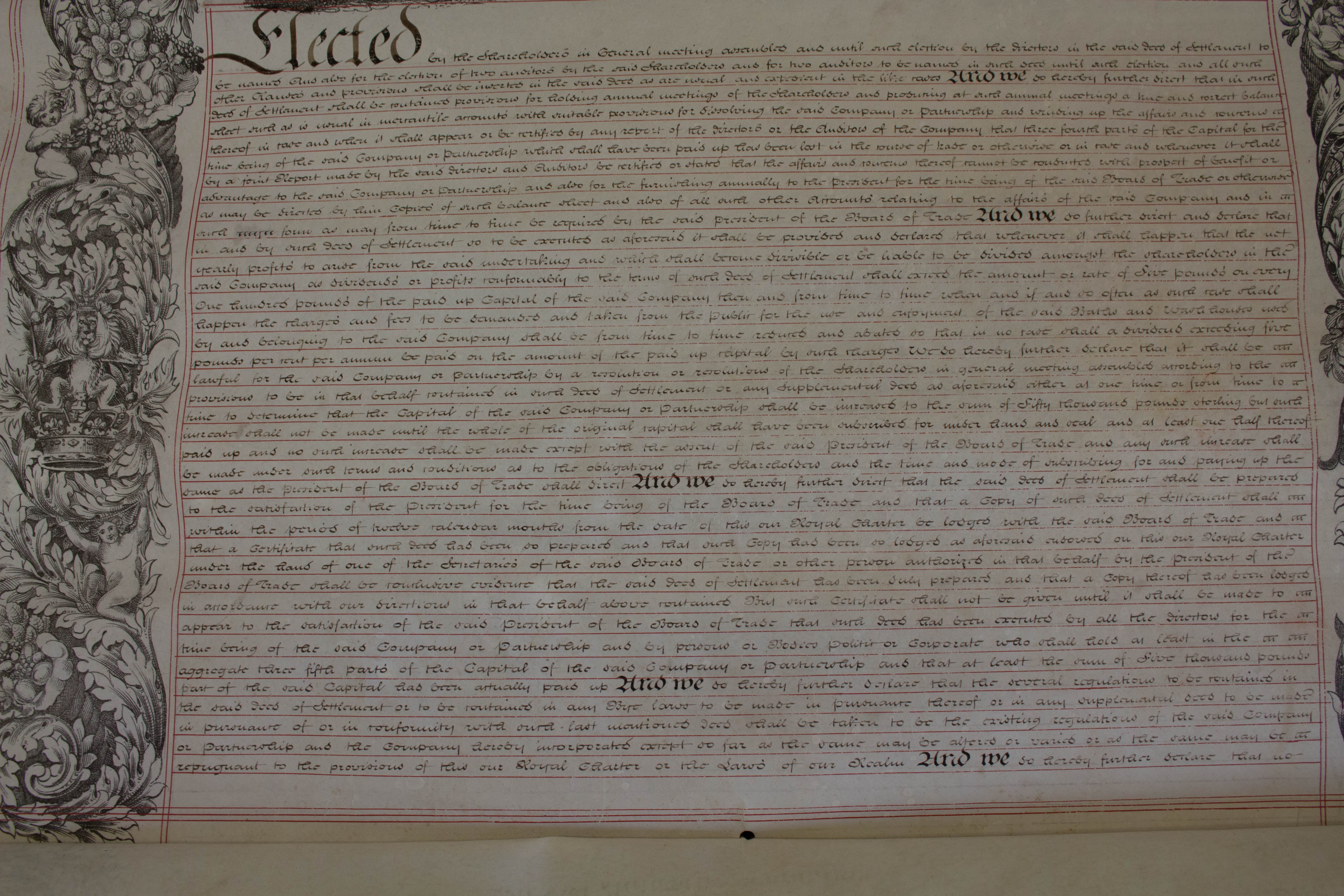 Photo of Second page of charter